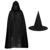Bruja Hechicera Transfronteriza Sombrero de Bruja Capa de Hechicero Nariz Falsa Halloween Cosplay Disfraz Accesorios