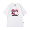 Playera de Manga Corta Transfronteriza para Hombre y Mujer Estilo Coreano Casual Dibujos Animados Sencilla Verano Combinable Holgada Manga Corta Playera de Pareja