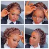Moda Europeia e Americana Transfronteiriça Cabelo Curto Cacheado África Quente Volume Pequeno Cabelo Cacheado Natural Fofo Peruca Touca