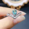 Amazon Transfronterizo Especializado en Anillo de Esmeralda Natural 4*6 Joyería S925 Accesorios para Niñas Fábrica al por Mayor