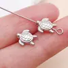 15 Estrellas de Mar de Plata Antigua Caballitos de Mar Tortuga Caracola Sirena Cuentas Separadoras Pulsera DIY Collar Accesorios de Joyería