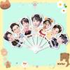 Zheng Yecheng Abanico Plegable de Siete Dobleces Abanico Plegable Concierto Debe Ayudar Alrededor Debe Ayudar Tiktok Mismo