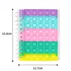 Libro de bobina pop de burbujas de silicona tamaño a6 cuaderno de burbujas de descompresión cuaderno de notas