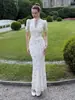 Vestido Floral Retro Estilo Palacio con Cuello Alto, Mangas Cortas Abullonadas Francesas, Cintura Alta, Efecto Adelgazante y Elegante Look de Diosa