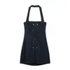 Vestido de Verano para Mujer Estilo Europeo y Americano 2026 con Nudo de Cuerda Cuello Halter 26237