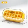 Forma de Gelo de Ursinho Fofo com Prensa, Molde de Cubo de Gelo de Silicone de Grau Alimentício, Caixa de Armazenamento de Cubos de Gelo Doméstica, Artefato de Gelo Congelado