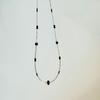 Nuevo collar original y moderno de cuentas de ónix negro para mujer, cadena de clavícula con cristales del Reino de las Hadas X59