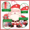 Colgante Decoración Luminosa Navideña Dibujos Animados Papá Noel Reno Linterna de PVC Accesorios para Fotos Navideñas