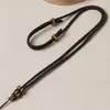 Cordón para Colgante Ajustable de Doble Color Hecho a Mano con Alambre Envuelto, Corona Incrustada con Micro-Latón y Bucle de Nudo Perfecto para Hombres y Mujeres