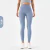 Calça de Yoga LULU Sem Marcas Feminina Cintura Alta Emagrecimento Quadril Linha T Nua Alta Elasticidade Apertada Corrida Fitness