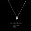 Collar de Estrella de Diamantes Completos para Mujer Versátil Gama Alta Lujo Ligero Estilo INS Cadena para Suéter Colgante Cadena para Clavícula de Circonita Venta al por Mayor