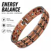 Estilo Popular Europeo y Americano Hebilla de Correa de Reloj con Patrón de Escudo de Cobre Rojo Antiguo Tres Filas de Imanes Pulsera Versión Ancha Retro Patrón de Escamas de Pez Pulsera Venta al por Mayor