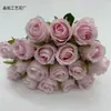 18 cabezas de encaje de rosa artificial decoración de boda de rosa arreglo de flores artificiales pared de flores suministros de boda venta al por mayor transfronteriza más vendido