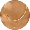 Amazon Cross-Border Nova Moda Cruz Amor Moeda Zircônia Pingente Colar Multicamadas Joia Tendência Modelo Feminino