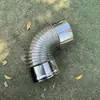Codo de acero inoxidable de 90 grados y 45 grados para estufa de leña estufa de tierra estufa tubería de escape de chimenea codo se puede personalizar.