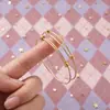 Brazalete abierto de acero inoxidable para mujer, moderno y sencillo, accesorios para joyería hechos a mano DIY al por mayor