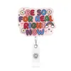 Producto popular transfronterizo: Porta credencial acrílico con brillantina divertido, Porta gafete retráctil, Porta identificación de fácil extracción, Regalo práctico