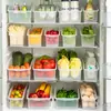 Bainabang Caixa de Armazenamento de Bebidas de Frutas e Vegetais Bainabang Caixa de Armazenamento para Geladeira Caixa Transparente de PP para Conservar Frescos Caixa de Armazenamento Empilhável