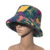 Sombrero de Pescador de Celebridad de Internet 2023 para Mujer Otoño e Invierno Graffiti Lana de Cordero Sombrero de Pescador Sombrero Cubo para Salir Moda Tendencia