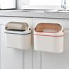 Mini cubo de basura plegable de escritorio para el hogar, sin costuras, para montar en la pared, para cocina y baño, caja de almacenamiento de plástico