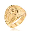Anillo de acero de titanio para hombre Pulsera retro europea y americana Anillo de acero inoxidable para hombre Anillo de galvanoplastia masónica