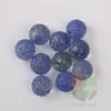 90 Piezas 16mm transparentes azul oscuro semillas de vidrio 1.6cm azul cobalto Puntos de sésamo canicas bola decorativa 500g