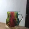 Taza de Libro Pintada Taza de Café de Libro Pintado 3D Taza de Café de Vidrio Única Apilada