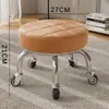 Banqueta Pequena Universal com Rodas Banqueta Baixa Pequena Cadeira Pequena com Rodinhas para Sala de Estar Adulto Bancada de Mesa de Centro Banqueta Pequena Redonda Móvel com Banco com Rodas