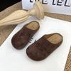Zapatos Retro Birkenstock de Suela Gruesa para Niñas Nuevo Estilo Otoño 2025 Zuecos Perezosos de Tallas Mediana y Grande para Usar al Aire Libre Zapatillas Medias Baotou