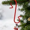 Ganchos de Natal de metal em estoque para atacado, ganchos de decoração de Natal coloridos, pingentes, ganchos em S, enfeites de Natal