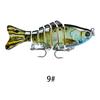 Isca Artificial Luya 10cm Plástico Isca Rígida 15.5g Multisseção Peixe 7 Seções Isca Biônica Luya Isca Falsa Isca de Pesca Atacado