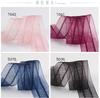 Los fabricantes producen cinta de grogrén de seda de color de doble raya, cinta de lazo para accesorios para el cabello DIY, tejido de gasa transparente