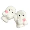 Guantes de Conejo con Lazo Lindo Corazón Femenino Bufanda Gruesa de Terciopelo de Invierno Guantes Térmicos para Ciclismo Guantes Rellenos
