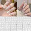 Adesivo novo para nail art outono e inverno floco de neve branco degradê decalque de Natal oco Halo 3D à prova d'água patch durável
