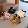 Nuevas Botas de Primavera y Otoño para Niños y Niñas de 1-2 a 3 Años Zapatos Suaves para Bebés y Niños Pequeños Antideslizantes Zapatos de Cuero Británico Trbottomy