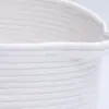 Fábrica de fio de algodão tecido à mão moderno cor sólida estilo simples algodão corda cesta de armazenamento simples acabamento comércio exterior