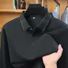 Camiseta de manga larga transpirable de alta gama para hombre, nueva colección otoño 2026, polo pullover casual de negocios para mediana edad