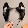 Pinzas para el pelo de orejas de gato Hechas a mano Orejas de perro/lobo/zorro realistas Accesorios para el pelo Diademas de felpa lindas japonesas Adornos para el pelo