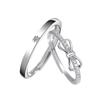 Anillo de Pareja Nudo Brillante S925 Venta al por Mayor Anillo de Diamantes de Apertura de Lazo Fresco de Moda Nicho para Hombres y Mujeres