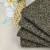 Tela de Lana Bouclé Color Café Gris para Otoño e Invierno, Material Suave y Cómodo de Piel de Oveja para Ropa, Tela Cálida para Abrigo, Material de Felpa