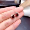 Pendientes de rubí con imitación de diamantes, venta en línea en vivo de celebridades, nuevos pendientes Caibao de moda para mujer, joyería para las orejas