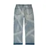 Jeans de Nuevo Estilo Otoño e Invierno Europeos y Americanos Transfronterizos, Lavados y Desgastados Retro Americanos, Pantalones Largos Únicos de Calle Nicho Modernos