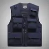 Chaleco de hombre multibolsillos, ligero, moderno, transpirable, nueva chaqueta chaleco para senderismo al aire libre para primavera y otoño, modelo de comercio electrónico transfronterizo