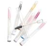 Pincel de Cílios com Haste de Cristal para Preenchimento de Tubo Independente Transfronteiriço Pincel de Sobrancelha com Broca Quebrada Cílios Extremamente Fino Pincel Cosmético Descartável Multicor