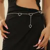 Cadena de cintura de anillo de amor de venta caliente transfronteriza con colgante de amor de diamante incrustado simple y versátil para vestido, accesorios de ropa