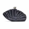Comercio Exterior Transfronterizo Bolso de Hombro Cruzado Nuevo Europeo y Americano para Damas Bolso Acrílico en Forma de Concha y Abanico Bolso Clutch de Moda para Boda y Cena