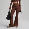 Pantalones acampanados de yoga ajustados de pierna ancha europeos y americanos nuevos transfronterizos, color nude, realzadores de cadera, para danza, de cintura alta, casuales, deportivos