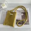 Bolso para Otoño e Invierno, Bolso Pequeño Cuadrado Cruzado para Mujer, Bolso para Teléfono de Crochet Estilo Coreano, Color Caramelo, Conveniente, Hilo Hecho a Mano, Versátil