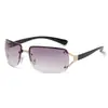 Gafas de sol sin montura Y2K para mujer, estilo de chica popular europea y americana, nuevas y elegantes gafas con forma cóncava 2026, gafas de sol de alta gama