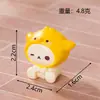 Adorno de cabeça criativo, figura de urso fofa, ornamento em miniatura de resina, decoração DIY, cena em miniatura, ornamento de mesa